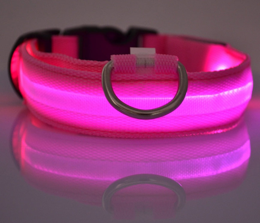 Collar Night Safety Flashing Glow in Dark Leash