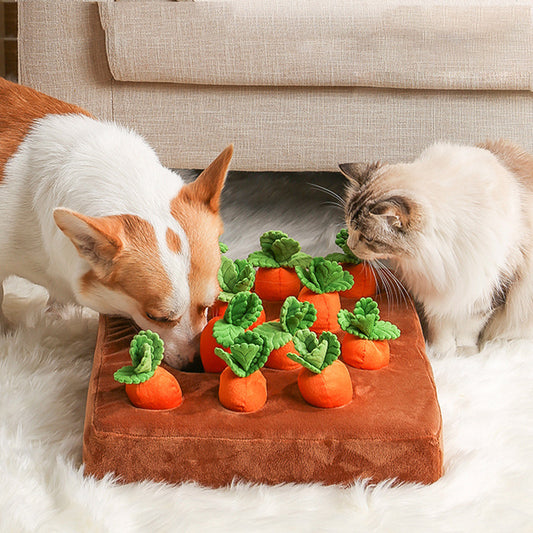 Dog Toys Carrot Plush Vegetable Chew Toy